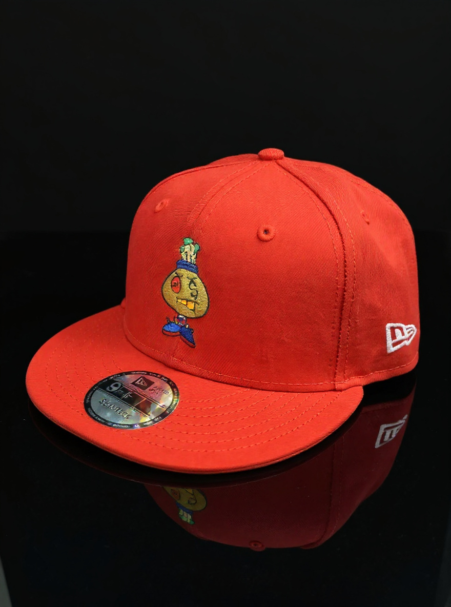 Richie Hustle x New Era dri-fit cap, Red colorway